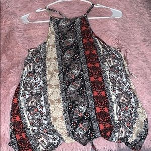 Multi color halter tank top